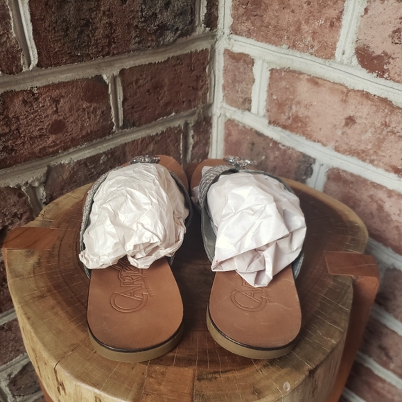 C. Santana Grey Snake Skin Print Jeweled Sandal *SANDAL DEAL: 1/ $15 OR 2/ 25$!* - Picture 3 of 4